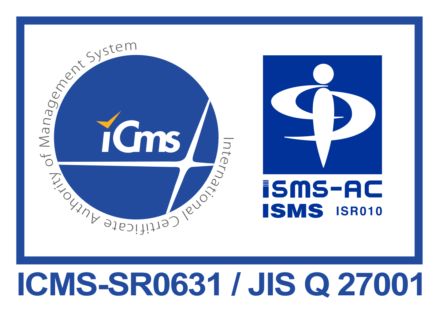 ISO/IEC 27001（ISMS）認証マーク ICMS-SR0631